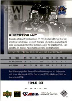 2006 Upper Deck AFL #82 Rupert Grant Back
