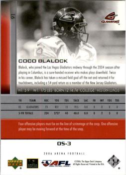 2006 Upper Deck AFL #91 Coco Blalock Back