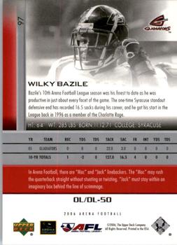 2006 Upper Deck AFL #97 Wilky Bazile Back