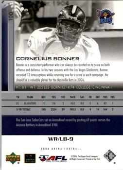2006 Upper Deck AFL #100 Cornelius Bonner Back