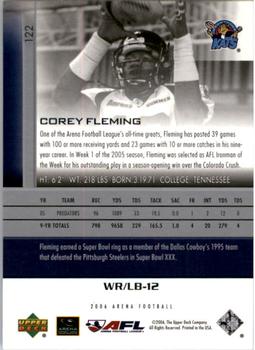 2006 Upper Deck AFL #122 Cory Fleming Back