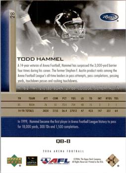 2006 Upper Deck AFL - Gold #28 Todd Hammel Back