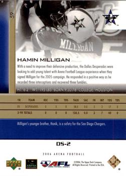 2006 Upper Deck AFL - Gold #59 Hamin Milligan Back