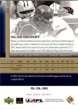 2006 Upper Deck AFL - Gold #102 Silas Demary Back