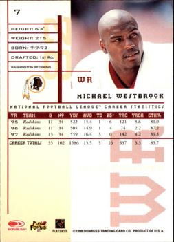 1998 Leaf Rookies & Stars #7 Michael Westbrook Back
