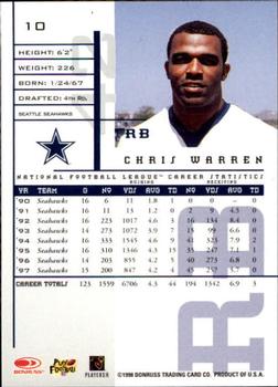 1998 Leaf Rookies & Stars #10 Chris Warren Back