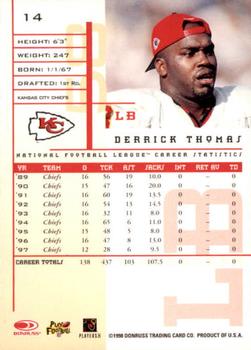 1998 Leaf Rookies & Stars #14 Derrick Thomas Back