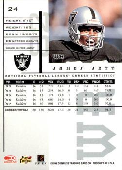 1998 Leaf Rookies & Stars #24 James Jett Back