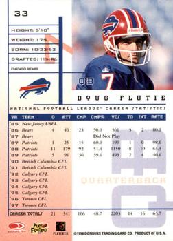 1998 Leaf Rookies & Stars #33 Doug Flutie Back