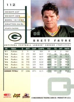 1998 Leaf Rookies & Stars #112 Brett Favre Back