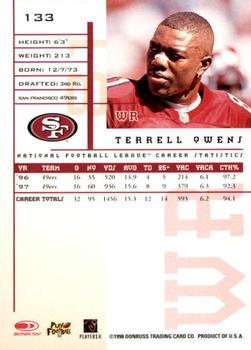 1998 Leaf Rookies & Stars #133 Terrell Owens Back