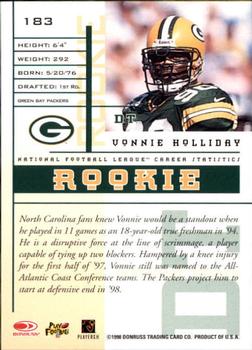 1998 Leaf Rookies & Stars #183 Vonnie Holliday Back