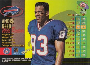 1998 Metal Universe #83 Andre Reed Back
