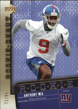 2006 Upper Deck Rookie Debut - Gold #164 Anthony Mix Front