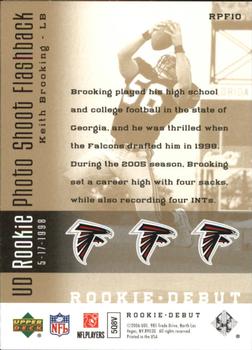 2006 Upper Deck Rookie Debut - Rookie Photo Shoot Flashback Gold #RPF10 Keith Brooking Back