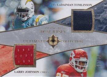 2006 Upper Deck Ultimate Collection - Jerseys Dual #UD-TJ LaDainian Tomlinson / Larry Johnson Front