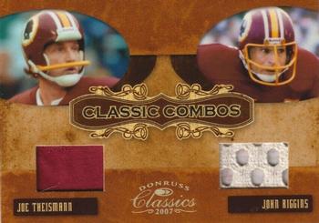 2007 Donruss Classics - Classic Combos Jerseys Prime #CC-9 Joe Theismann / John Riggins Front