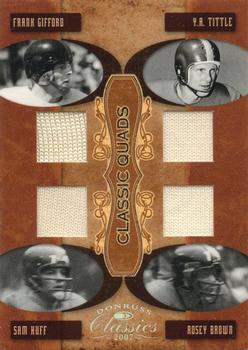 2007 Donruss Classics - Classic Quads Jerseys #CQ-9 Frank Gifford / Y.A. Tittle / Sam Huff / Rosey Brown Front