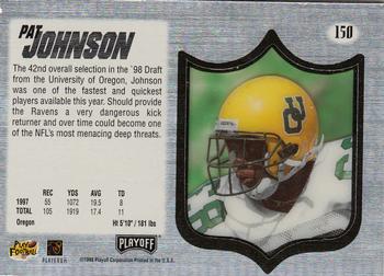 1998 Playoff Absolute SSD Hobby #150 Pat Johnson Back