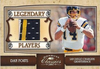 2007 Donruss Classics - Legendary Players Jerseys Prime #LP-5 Dan Fouts Front
