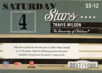2007 Donruss Classics - Saturday Stars Bronze #SS-12 Travis Wilson Back