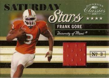 2007 Donruss Classics - Saturday Stars Jerseys #SS-23 Frank Gore Front