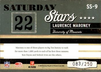 2007 Donruss Classics - Saturday Stars Silver #SS-9 Laurence Maroney Back