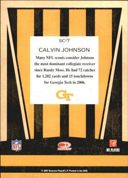 2007 Donruss Classics - School Colors #SC-7 Calvin Johnson Back