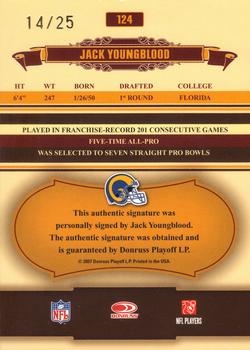 2007 Donruss Classics - Significant Signatures Gold #124 Jack Youngblood Back