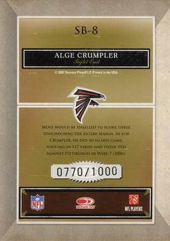 2007 Donruss Classics - Sunday's Best Bronze #SB-8 Alge Crumpler Back