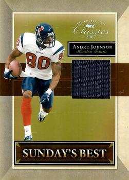 2007 Donruss Classics - Sunday's Best Jerseys #SB-26 Andre Johnson Front
