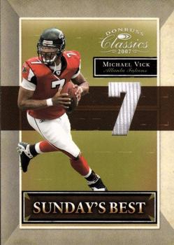 2007 Donruss Classics - Sunday's Best Jerseys Jersey Numbers #SB-3 Michael Vick Front