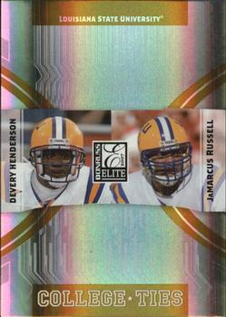 2007 Donruss Elite - College Ties Gold #CT-11 Devery Henderson / JaMarcus Russell Front