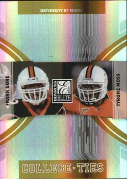 2007 Donruss Elite - College Ties Gold #CT-13 Frank Gore / Tyrone Moss Front