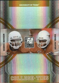 2007 Donruss Elite - College Ties Gold #CT-17 Cedric Benson / Selvin Young Front
