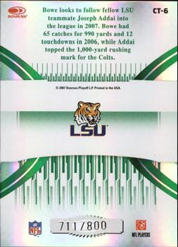 2007 Donruss Elite - College Ties Green #CT-6 Joseph Addai / Dwayne Bowe Back