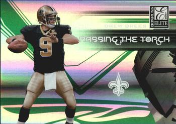 2007 Donruss Elite - Passing the Torch Green #PT-8 Drew Brees Front