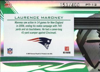 2007 Donruss Elite - Passing the Torch Green #PT-12 Laurence Maroney Back