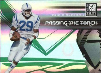 2007 Donruss Elite - Passing the Torch Green #PT-28 Eric Dickerson / Joseph Addai Front