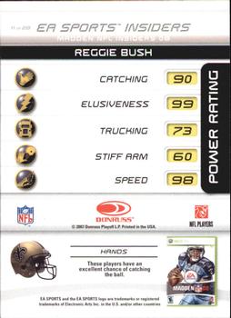 2007 Donruss Gridiron Gear - EA Sports Madden #11 Reggie Bush Back