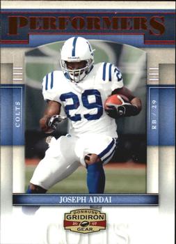 2007 Donruss Gridiron Gear - Performers Red #P-49 Joseph Addai Front