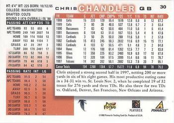 1998 Score #30 Chris Chandler Back