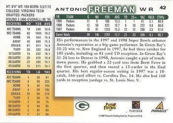 1998 Score #42 Antonio Freeman Back