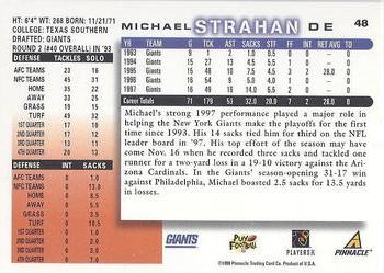 1998 Score #48 Michael Strahan Back