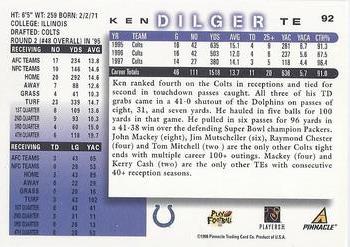 1998 Score #92 Ken Dilger Back