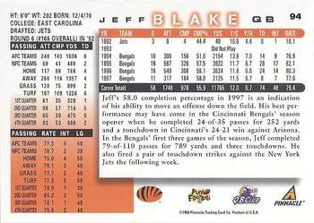 1998 Score #94 Jeff Blake Back