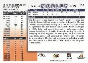 1998 Score #157 John Mobley Back