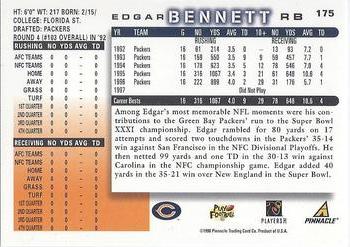 1998 Score #175 Edgar Bennett Back