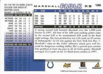 1998 Score #199 Marshall Faulk Back