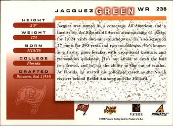 1998 Score #238 Jacquez Green Back